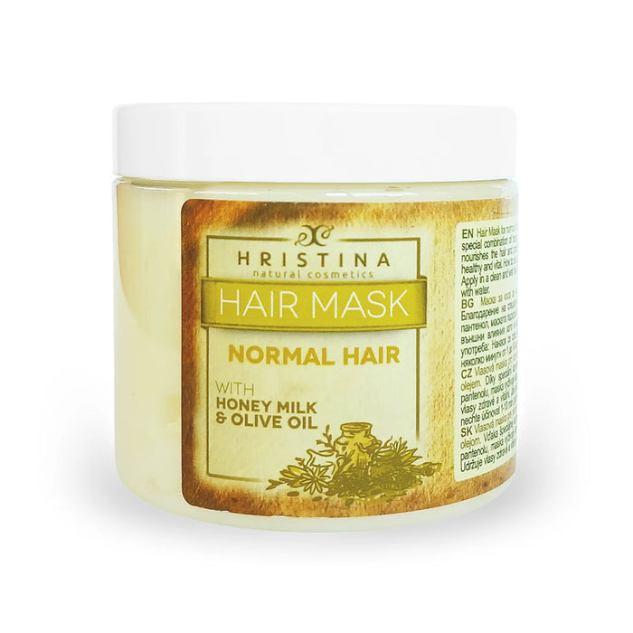 Подхранваща маска за коса с Мед, Мляко и Зехтин - 200 мл