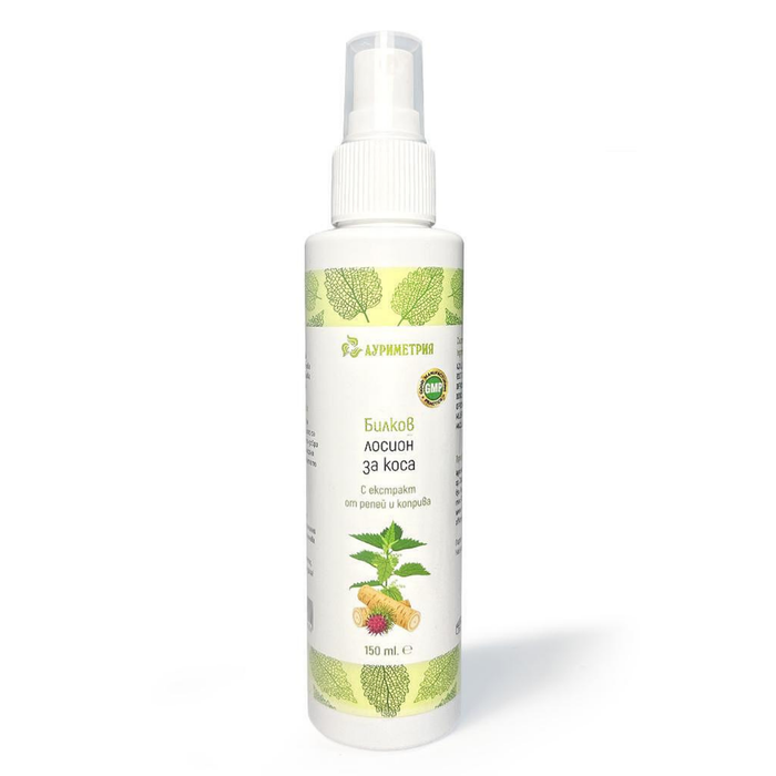 Укрепващ билков лосион за коса с Коприва и Репей, 150 мл